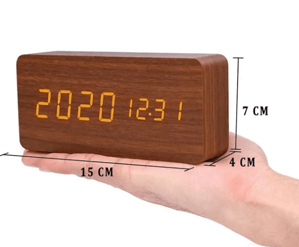 Réveil en Bois LED avec Activation Vocale & Design Minimaliste – Restfield