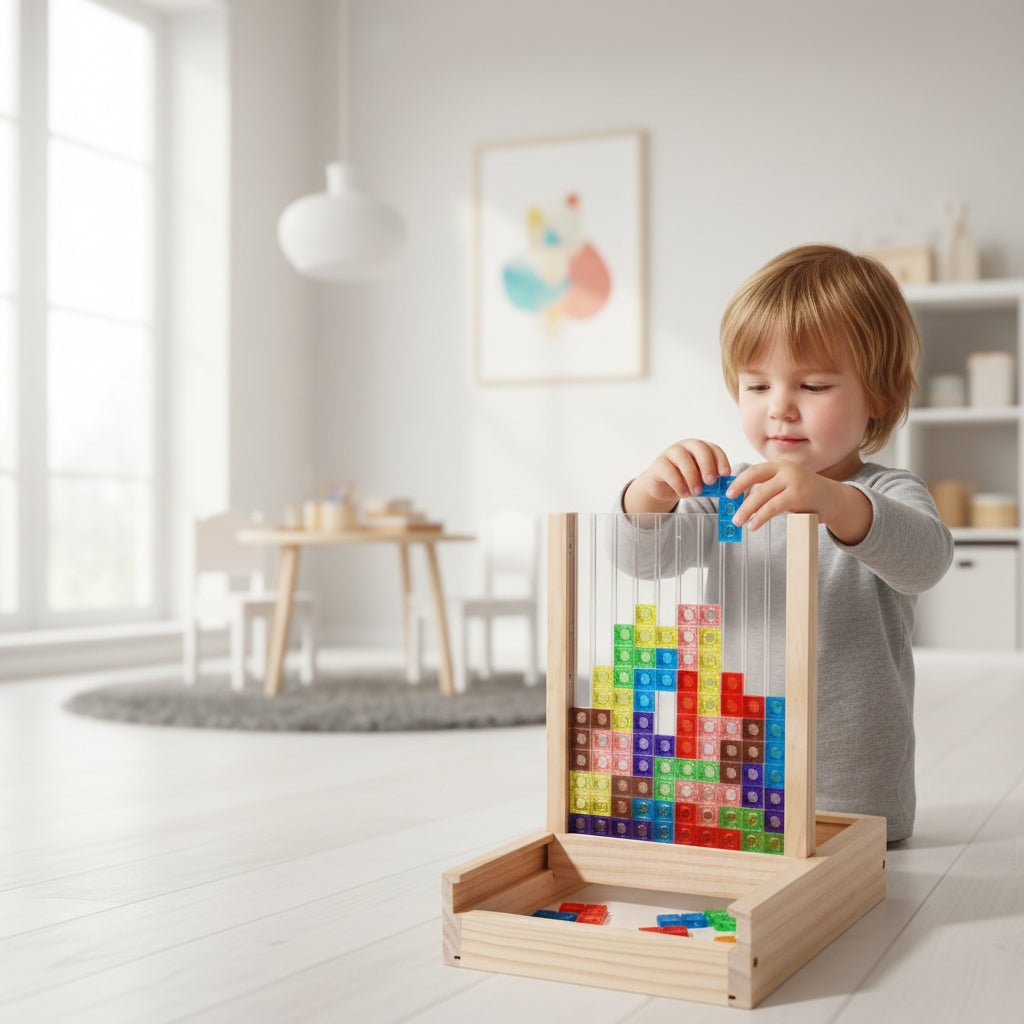 Puzzle en Bois Blocs Tetris Jouet Éducatif Durable Coloré Famille | Restfield