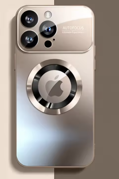 Magnetische Telefoonhoes met Glanzende Spiegel Afwerking voor iPhone | MagSafe Compatibel | Sansoti