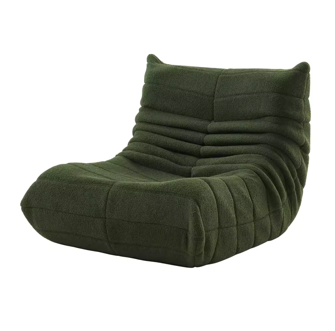 Canapé pouf Velours Fauteuil lounge Fauteuil sol avec dossier Mousse à mémoire Relax | Restfield