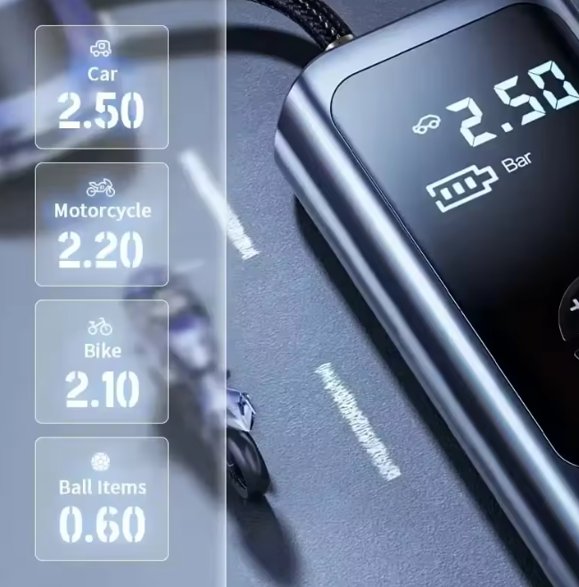 Bezprzewodowa pompka do opon 12 V, akumulator 8000 mAh, cyfrowy wyświetlacz, samochód, rower, motocykl, sprężarka, oświetlenie LED, camping | Sansoti