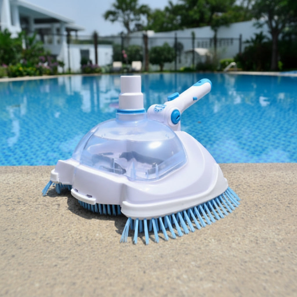 Pool Vacuum with Corner Brushes and Swivel Coupling for Thorough Pool Cleaning and Clear Water | Sansoti