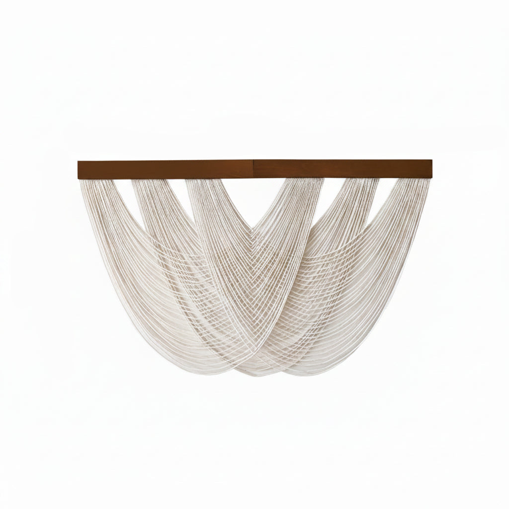 Wandpaneel aus Makramee im Boho-Stil aus Baumwolle 100x60 cm Minimalistische Wanddekoration aus Naturtextil für das Wohnzimmer | Sansoti
