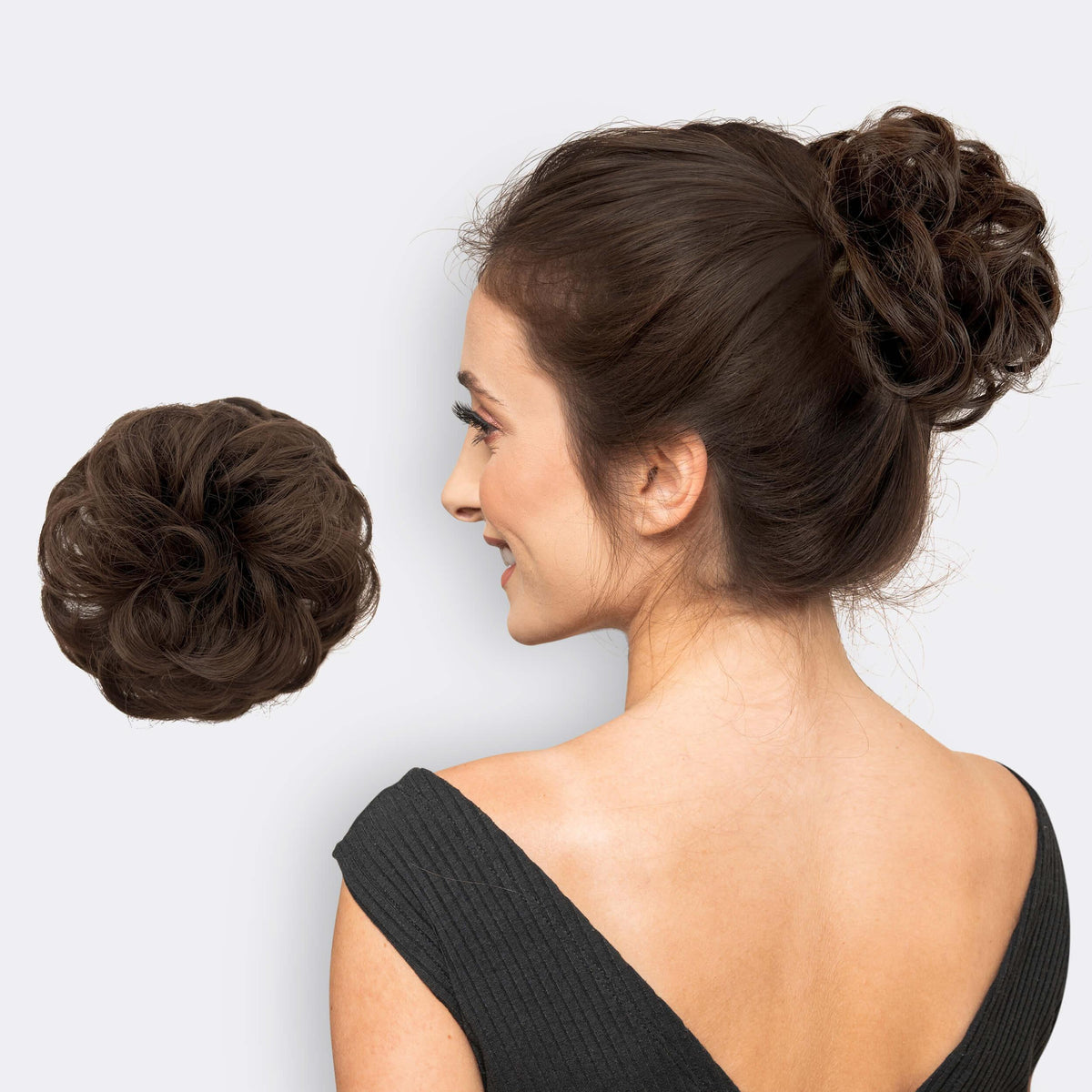 Haarextension Scrunchie Synthetisch Haar Volume Knot Elastiek Diverse Kleuren Haar Styling Accessoire Haaropsteek | Sansoti