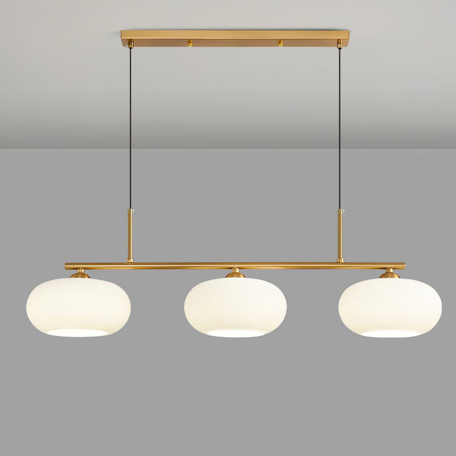 Design Hanglamp met 3 Globe Kapjes - Stijlvolle Eetkamerverlichting voor Tafel en Kookeiland - Verstelbaar 150 cm - Nikkel of Goud - E26/E27 | Sansoti