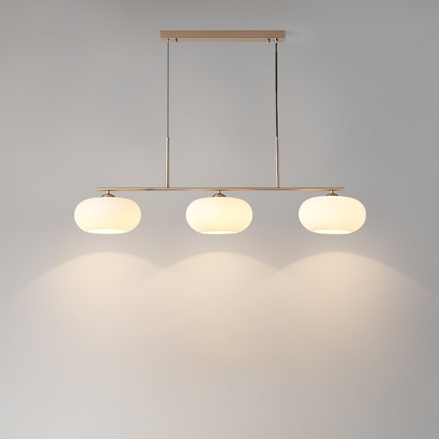 Design Hanglamp met 3 Globe Kapjes - Stijlvolle Eetkamerverlichting voor Tafel en Kookeiland - Verstelbaar 150 cm - Nikkel of Goud - E26/E27 | Sansoti