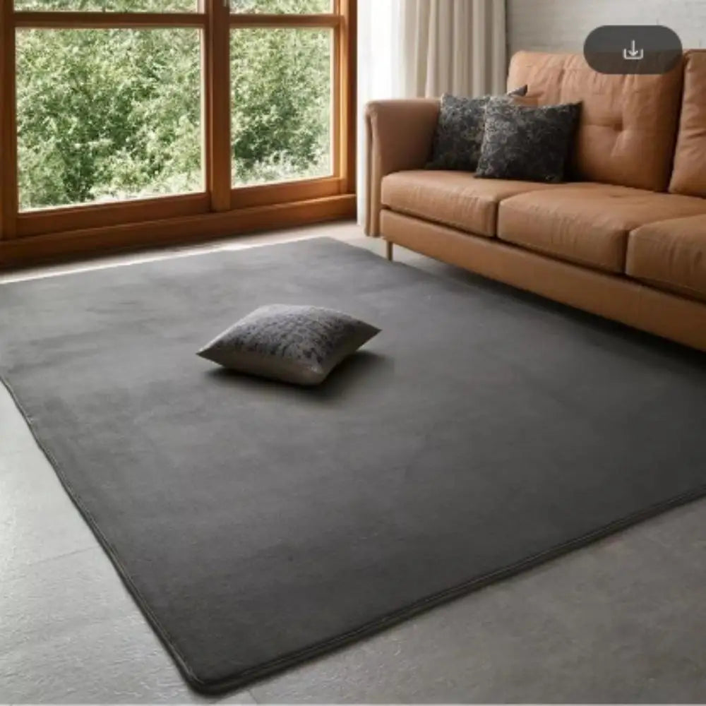Tapis en velours corail antidérapant rectangulaire, doux et moelleux, pour salon et chambre à coucher, style scandinave | Sansoti