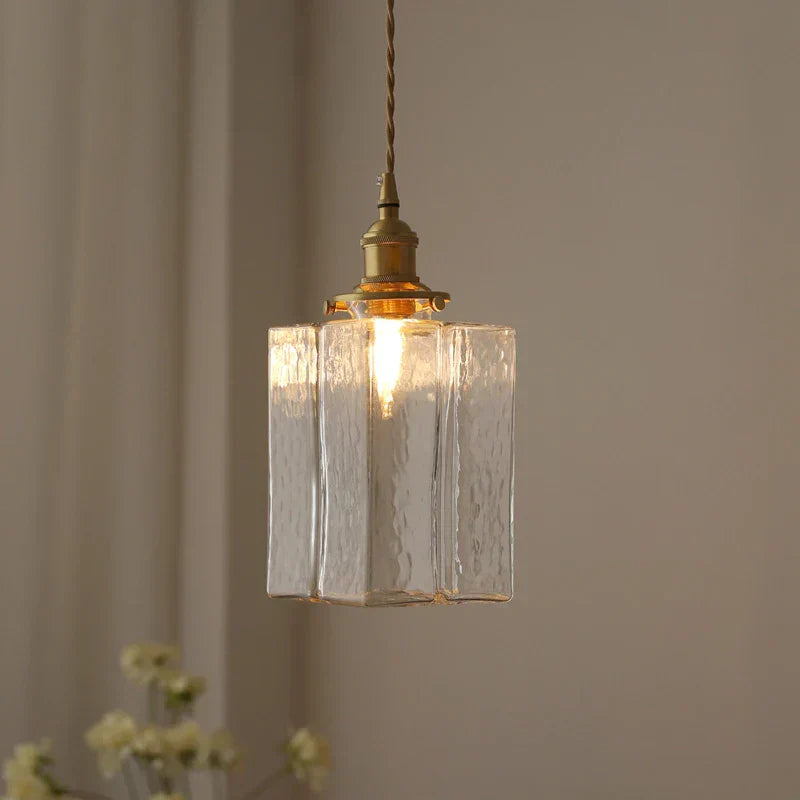 Hängelampe Glas E27 Messing Transparent Esstisch Wohnzimmer Vintage Klassische Beleuchtung Kochinsel Stimmungsleuchte | Restfield