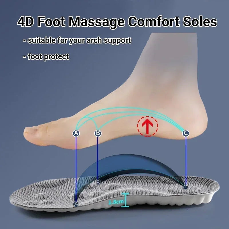 Padded Shoe Insoles with Arch Support Unisex Adjustable Fit Comfort for Daily Use | Sansoti
