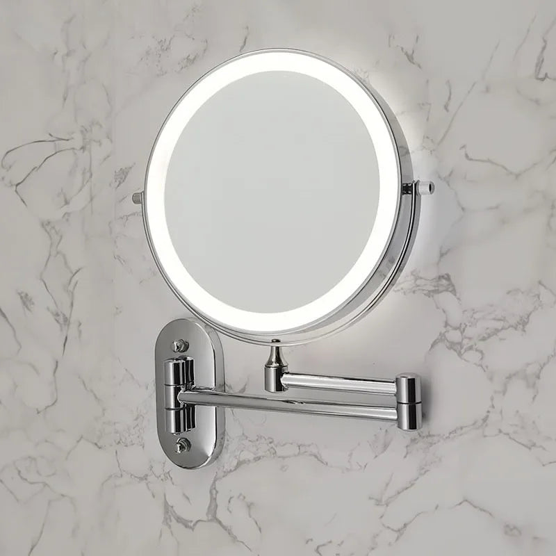 Miroir de maquillage LED éclairé pour salle de bain et maquillage | Grossissant et rechargeable | Restfield
