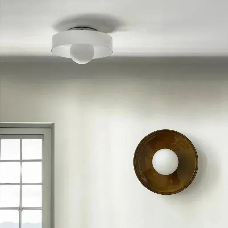 Glazen Plafondlamp Scandinavische Stijl Groen Geel Wit – Sfeervolle Verlichting voor Woonkamer Slaapkamer | Sansoti