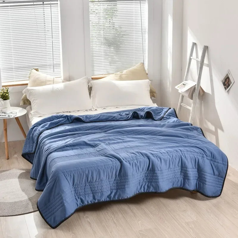 Summer Blanket Cooling Effect Polyester 100-200 cm Breathable Lightweight Thin for Warm Nights Bedroom | Sansoti