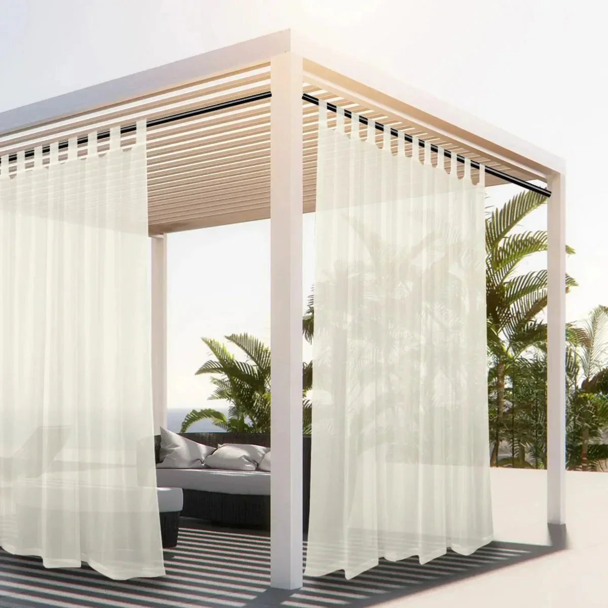 Waterafstotend Terrasgordijn – Lichtdoorlatende Privacybescherming voor Balkon & Pergola | Sansoti