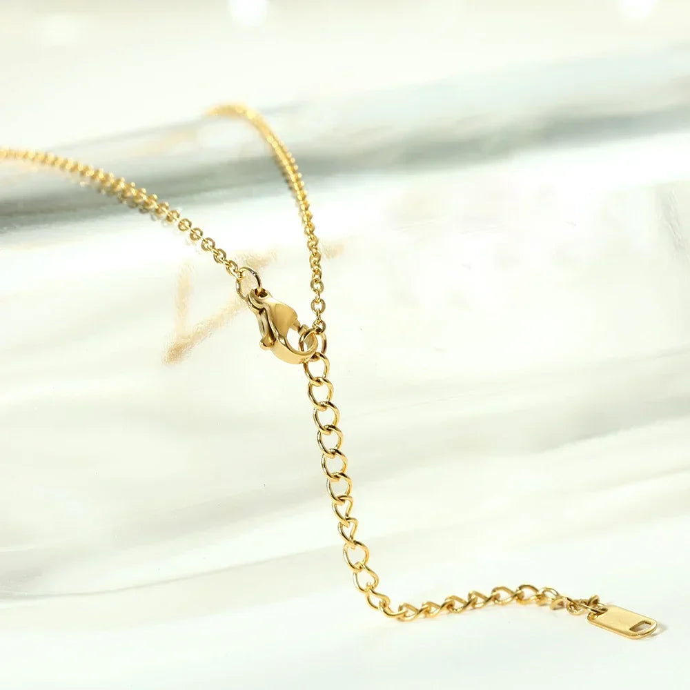 Minimalistische Initiaal Ketting met Letter Hanger RVS Verstelbaar Goud Zilver Dames Sieraad Elegante Ketting | Sansoti