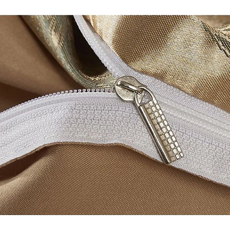 Satijnen Jacquard Dekbedovertrek Set 220x240 Tweepersoons Zomer Beddengoed Luxe Slaapkamer Dekbed Overtrekset | Sansoti