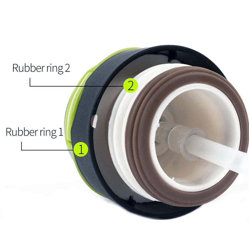 Gourde thermos pour vélo 500ml à double paroi en acier inoxydable, bouchon sport, cordon de transport, isolation et maintien de la température | Sansoti