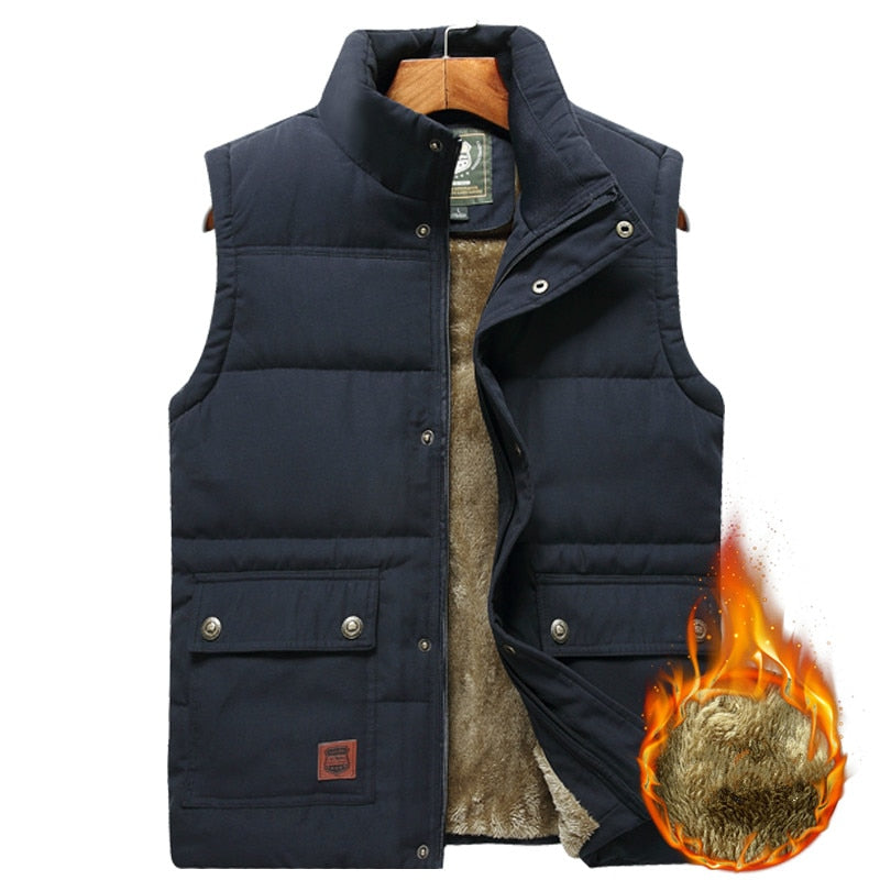 Gesteppte Herren-Weste, ärmellos, wasserabweisend, winterliche Outdoor-Casual-Jacke, atmungsaktiv, warm und komfortabel | Sansoti
