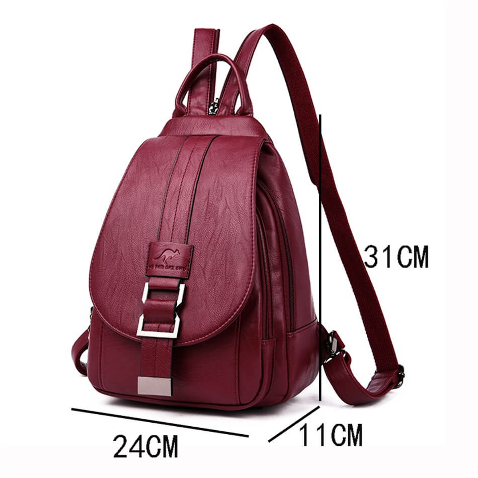 Leren Damesrugzak Elegant Design Praktisch Schoudertas Dagelijks Gebruik Mode Accessoire Veelzijdig Stijlvol | Sansoti