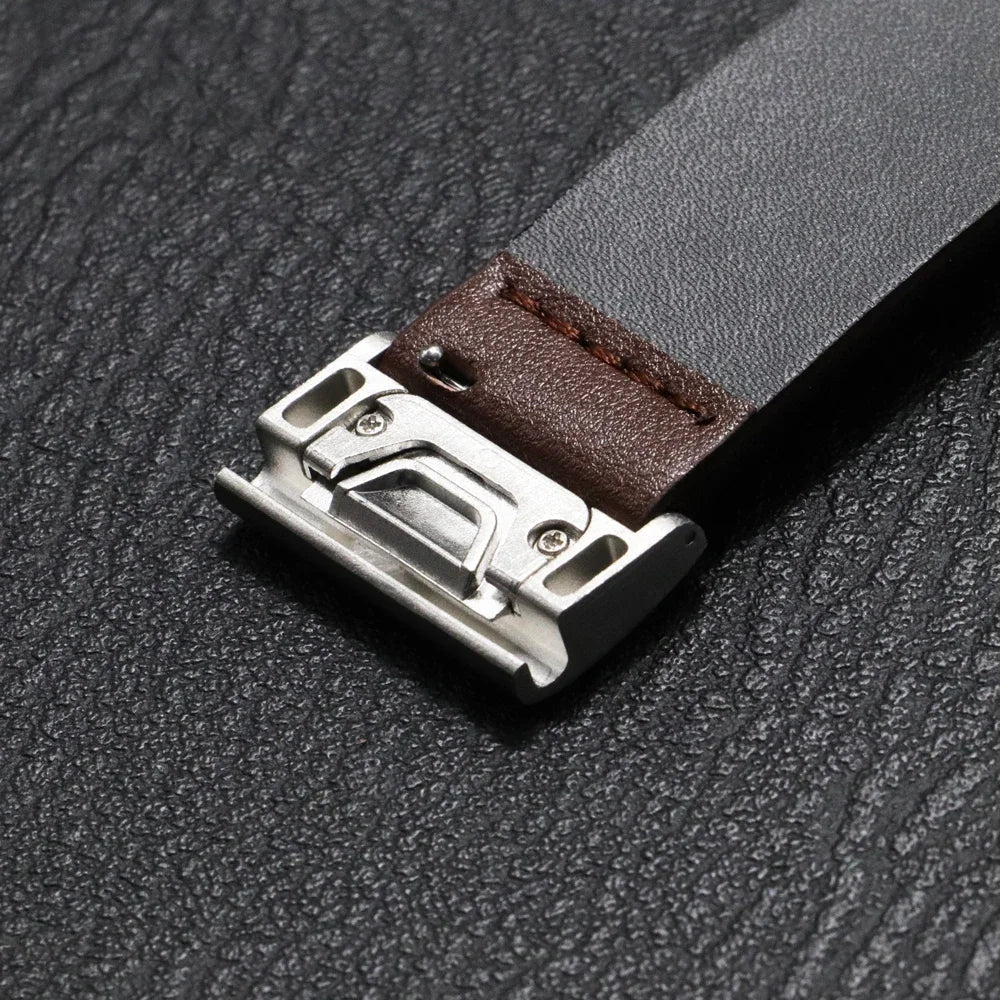 Leren horlogebandje met snelsluiting, 20 mm, 22 mm en 26 mm, smartwatch-polsband, unisex, bruin, zwart en blauw, verstelbaar | Sansoti