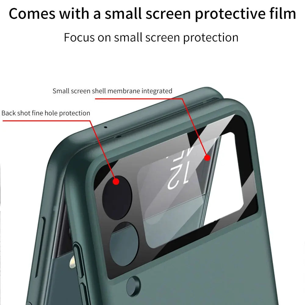 Etui ochronne do Samsung Galaxy Z Flip 4 z ładowaniem bezprzewodowym, odporne na upadki, elastyczne, trwałe | Sansoti