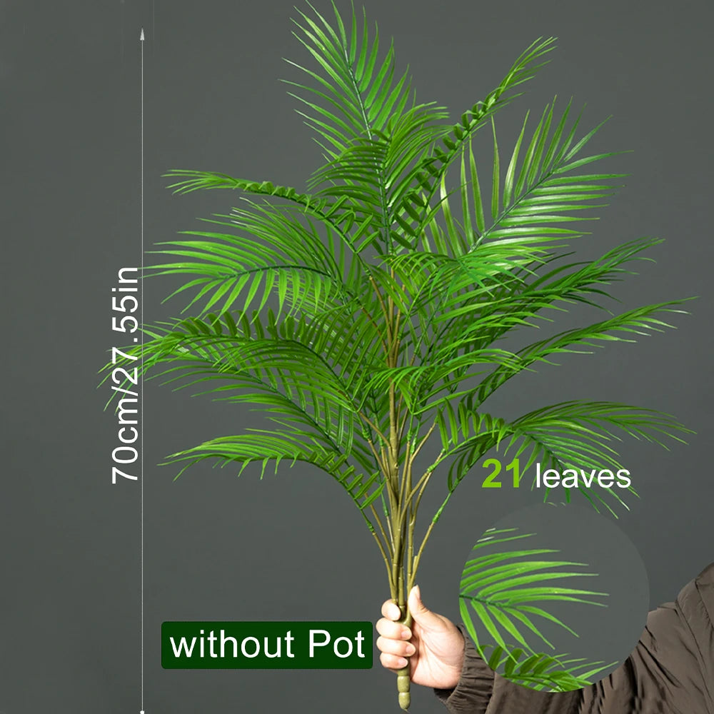 Kunstplant Areca Palm 50-88cm Tropisch Kunststof Woonkamer Kantoor Tuin Nep Palmboom Grote Kunstboom Binnen Buiten | Sansoti