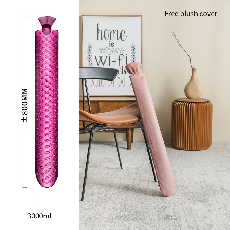 Long Hot Water Bottle with Soft Insulating Cover for Extra Warmth and Comfort While Sleeping and Relaxing | Sansoti