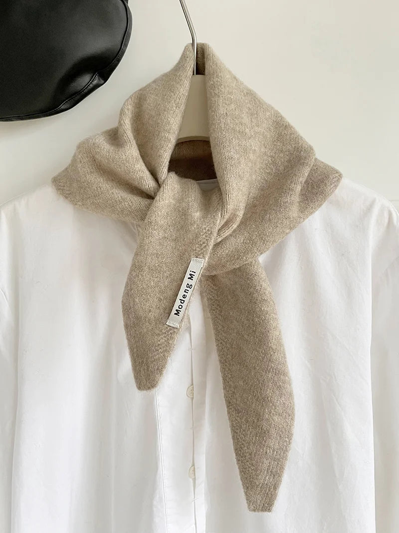 Gestricktes dreieckiges Wolltuch für Damen und Herren, Kaschmir, Winteraccessoire, lässig, elegant und bequem | Sansoti