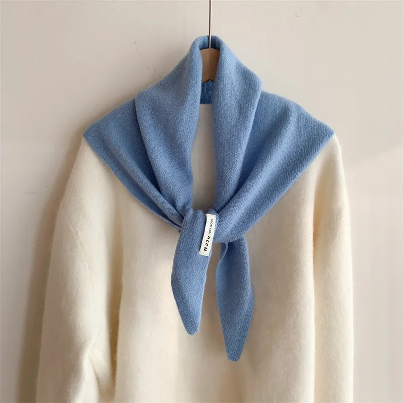 Gestricktes dreieckiges Wolltuch für Damen und Herren, Kaschmir, Winteraccessoire, lässig, elegant und bequem | Sansoti