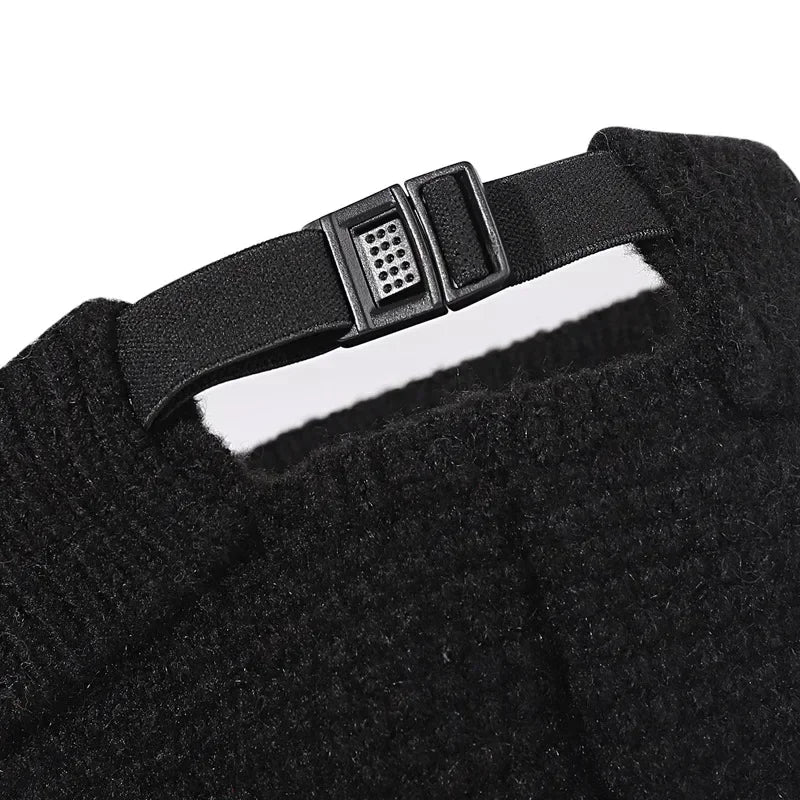 Gestrickte Mütze Winterhut aus Baumwolle, lässige Beanie, Kappenmütze im Hip-Hop-Stil, Outdoor-Unisex-Warmkopfbedeckung | Sansoti