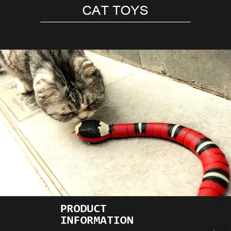 Jouet électronique interactif en forme de serpent avec capteur de mouvement, rechargeable par USB, pour chiens, chats et animaux de compagnie | Sansoti