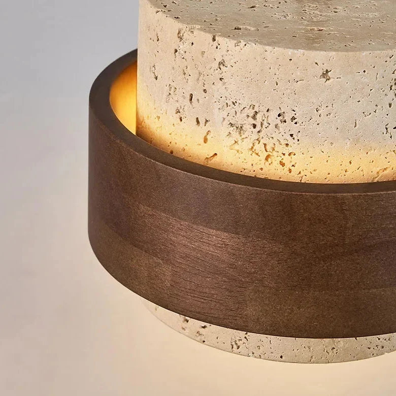 Travertijnsteen Hanglamp Natuurlijk Design Warm Licht Eetkamer Woonkamer Hal Interieur Luxe Verlichting | Sansoti