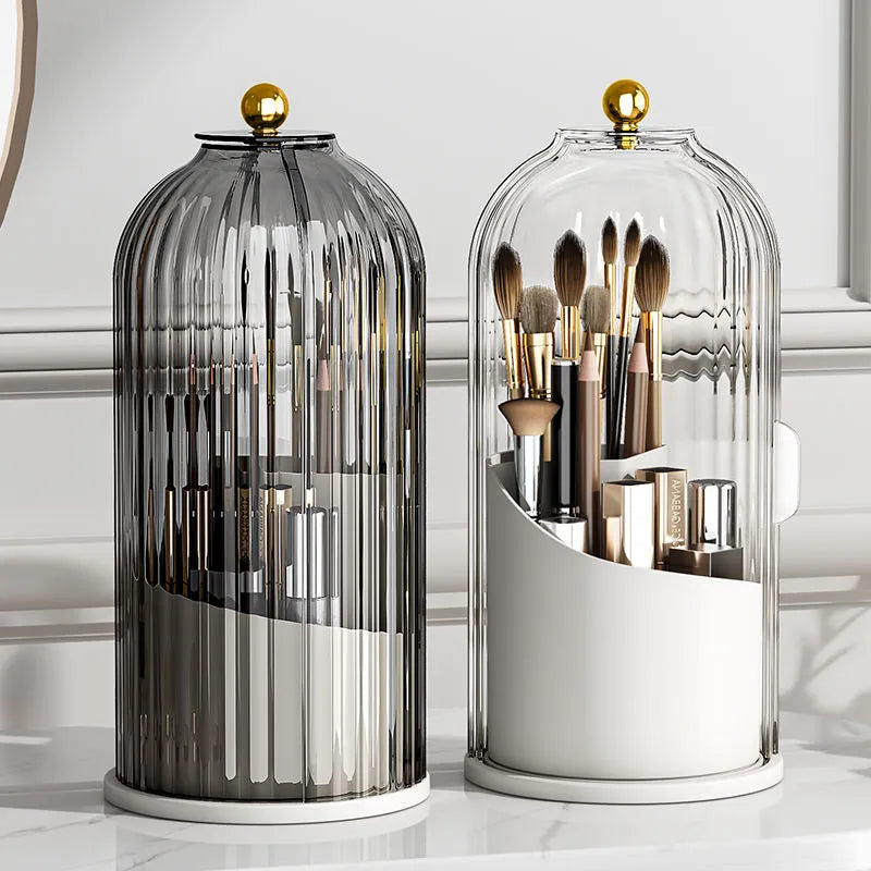 Draaibare Acryl Make-up Organizer – 360° Cosmetica Opbergbox Transparant Waterdicht – Beauty Display Standaard voor Badkamer en Kaptafel | Sansoti
