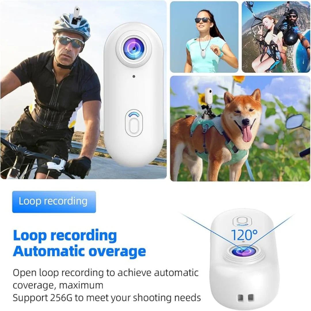 Compacte 4K WiFi Actiecamera – Magnetische Bevestiging, Waterdicht tot 30m, Ultra-Licht Bodycam voor Sport en Vlogging | Sansoti
