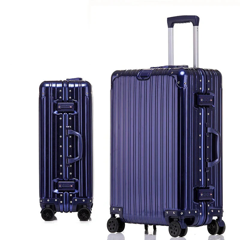 Aluminium-Magnesium Reiskoffer met TSA-Slot Zilver Zwart Rood Blauw | Sansoti