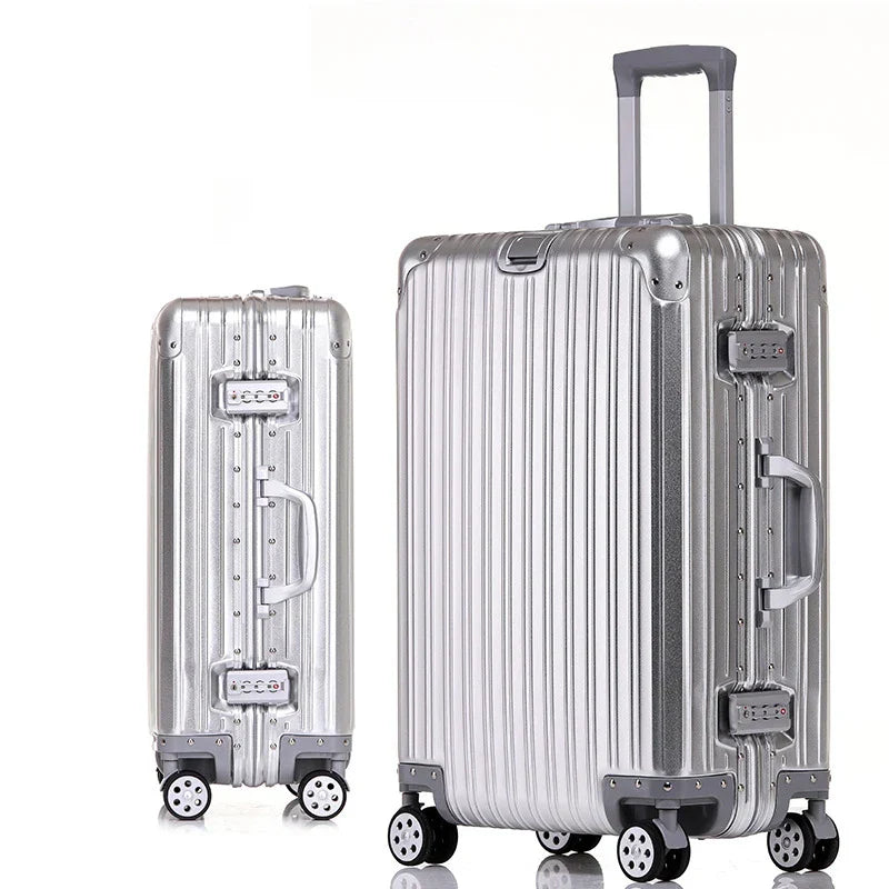 Aluminium-Magnesium Reiskoffer met TSA-Slot Zilver Zwart Rood Blauw | Sansoti