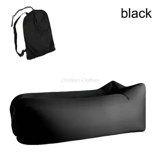 Aufblasbare Lounge-Liege 180x70 cm, leicht und tragbar, Außenmöbel mit ergonomischer Nackenstütze und Relaxfunktion | Sansoti