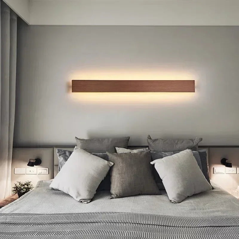 LED Wandlamp Modern Aluminium Acryl 30cm Warm Wit Zwart Goud Slaapkamer Hal Badkamer Minimalistisch Design | Sansoti