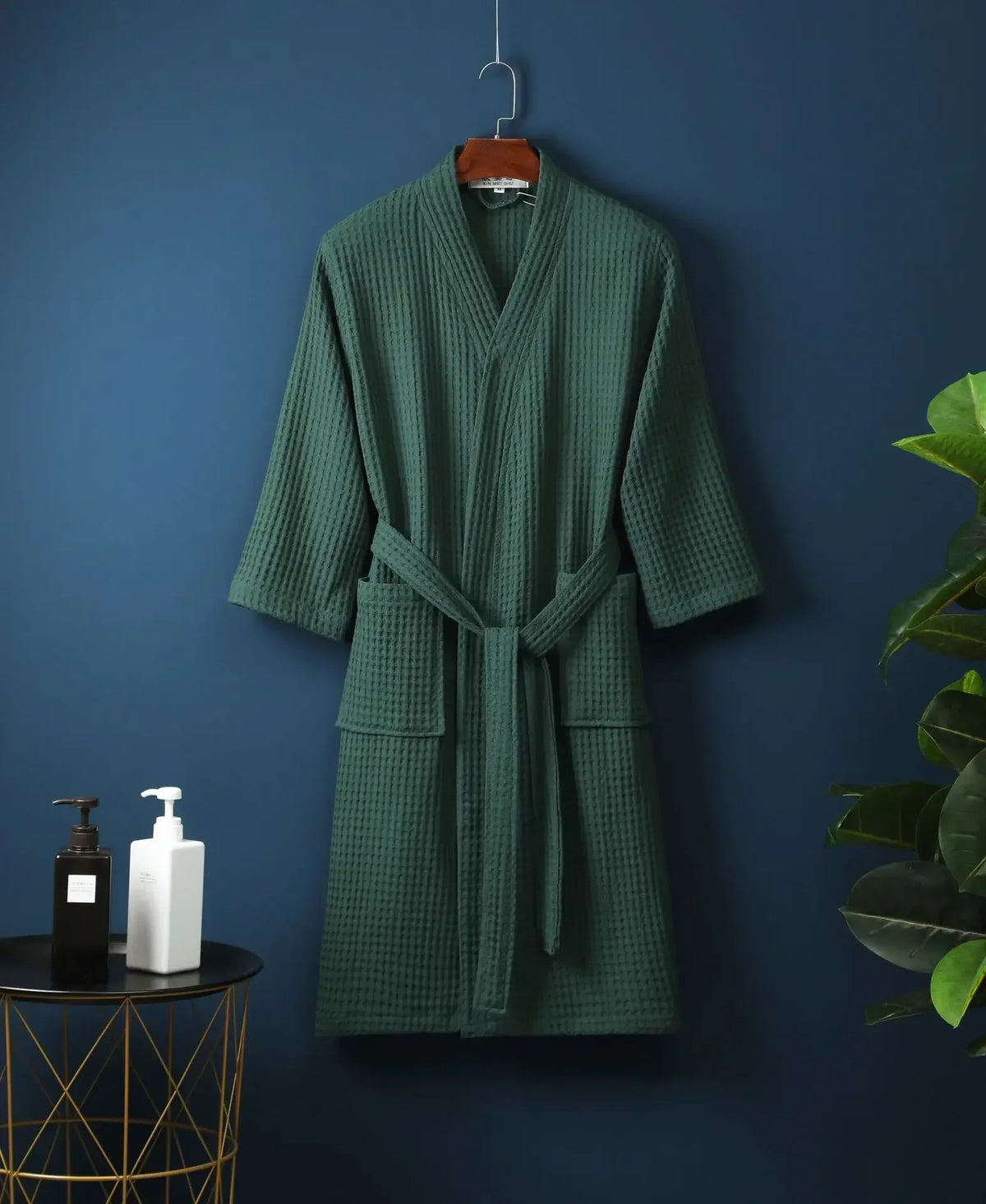 Peignoir en coton gaufré Printemps Été Léger à manches longues pour femme et homme, Spa Hôtel Sauna Bien-être | Sansoti