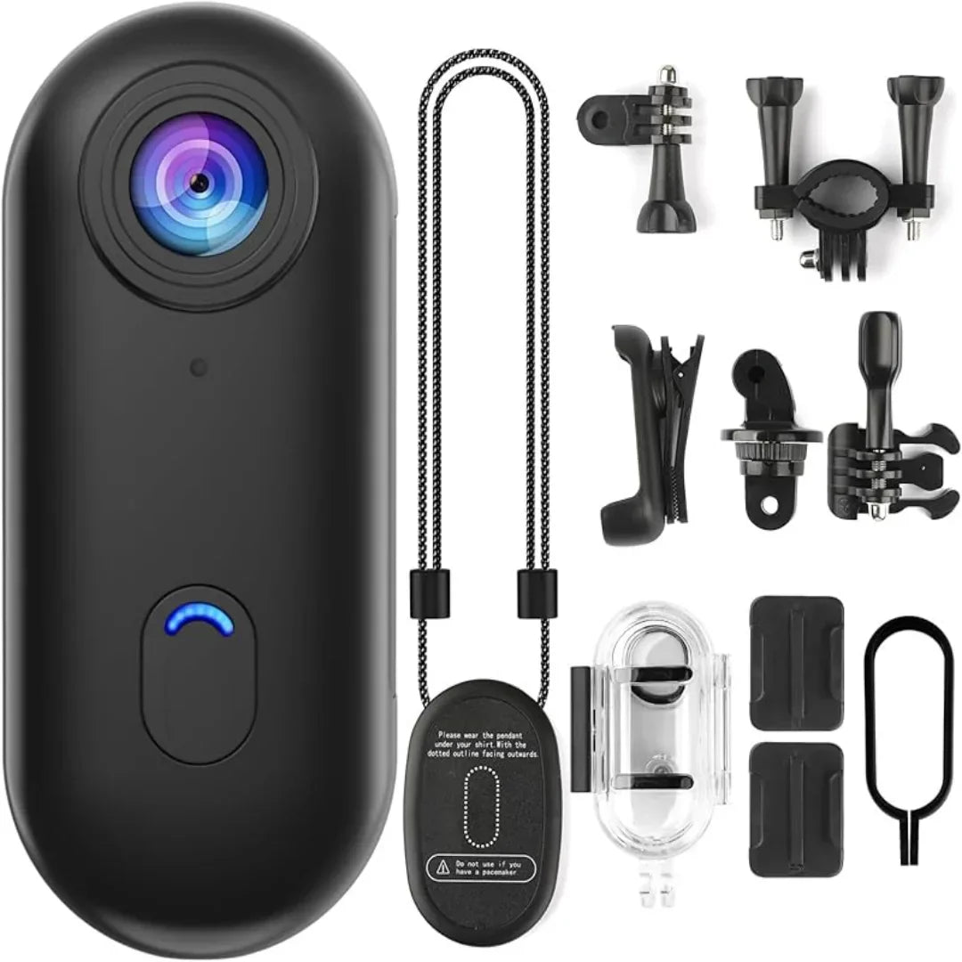 Compacte 4K WiFi Actiecamera – Magnetische Bevestiging, Waterdicht tot 30m, Ultra-Licht Bodycam voor Sport en Vlogging | Sansoti