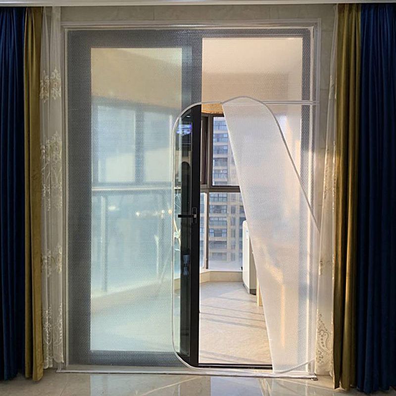 Doppelschichtige Fensterfolie mit selbstklebendem Reißverschluss für optimale Wärmeisolierung, transparent, energiesparend | Sansoti