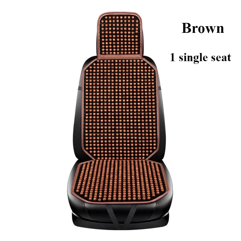 Coussin d’assise en perles de bois pour siège auto – Effet massant et respirant pour les longs trajets & une ventilation optimale | Sansoti