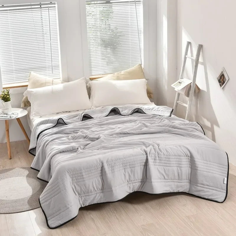 Summer Blanket Cooling Effect Polyester 100-200 cm Breathable Lightweight Thin for Warm Nights Bedroom | Sansoti