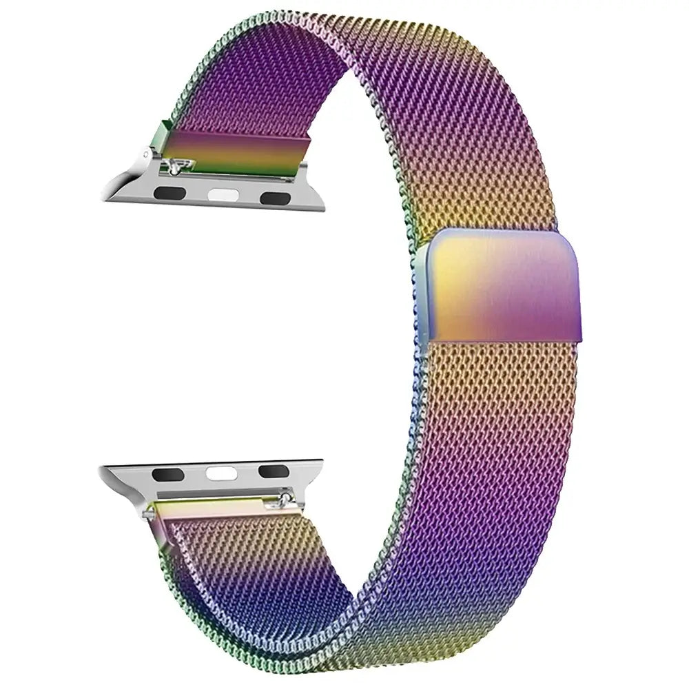 Magnetisches Uhrenarmband aus Edelstahl-Mesh, verstellbar, Smartwatch-Zubehör, 38–49 mm, universell | Sansoti