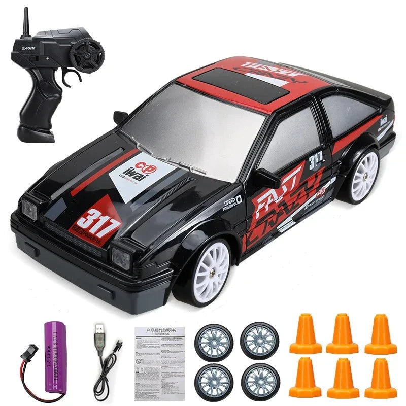 Minidrifter speelgoedauto RC-auto drift racer 2.4GHz afstandsbediening snelheid indoor outdoor kids jongens meisjes cadeau radiobestuurbare auto elektrisch voertuig | Sansoti