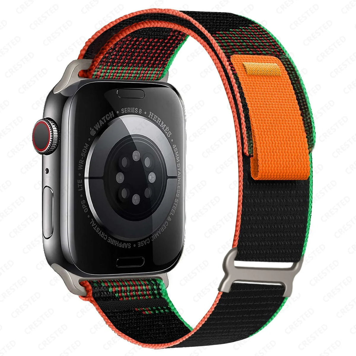 Bracelet de smartwatch en nylon Trail Loop, bracelet sport réglable avec boucle durable, bracelet multicolore pour poignet, actif | Sansoti