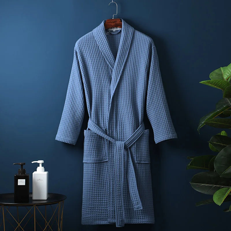 Katoenen Badjas Dames Heren Ochtendjas Zachte Badstof Kimono Wellness Spa Comfort Luxe Huispak Sauna | Sansoti