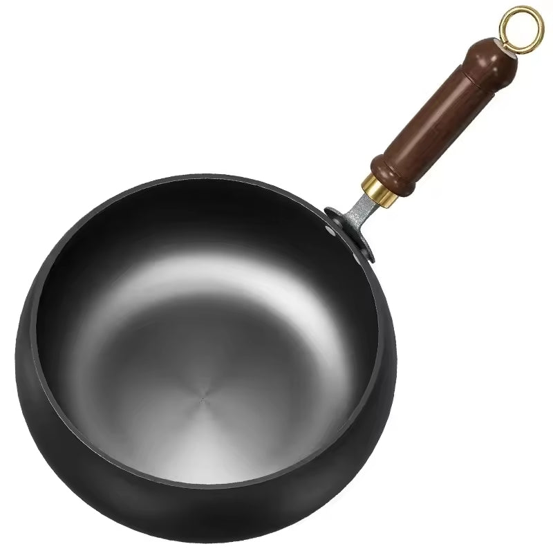 Gusseisen Wokpfanne Mit Deckel Schwarz Ofengeeignet 24cm | Restfield