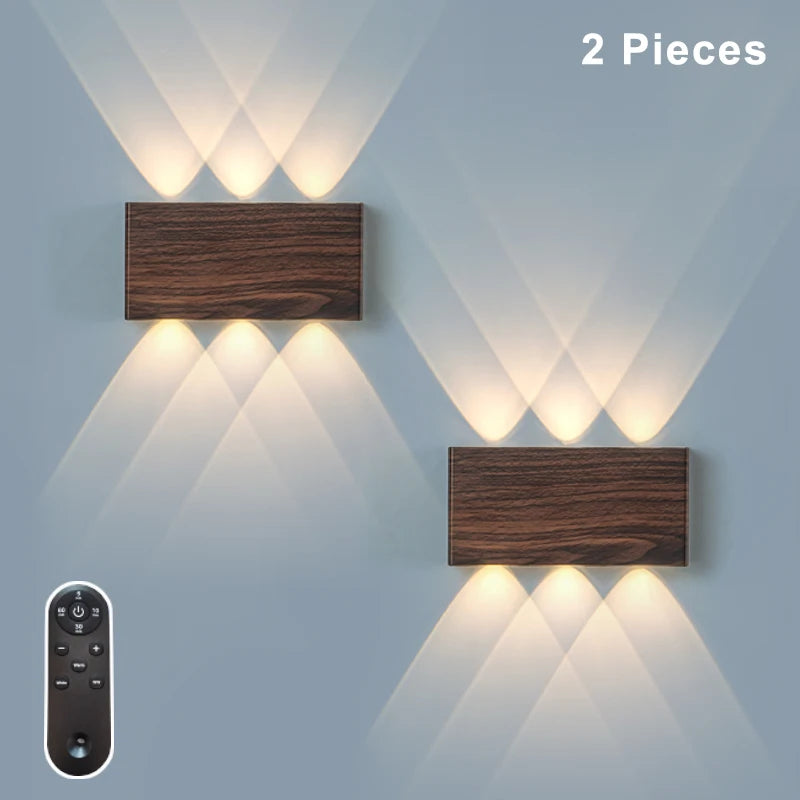 Rechargeable Wall Light with Remote Control, Dimmable LED Lighting, Magnetic, Cordless, 4 Colors, Ambient Lighting | Sansoti