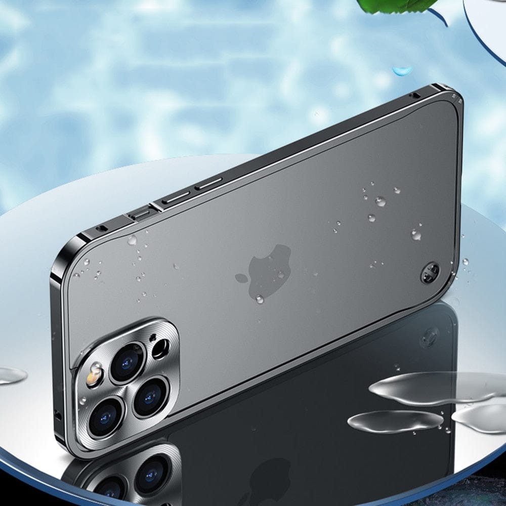 Aluminium iPhone Hoesje Lichtgewicht Bescherming Precisie CNC-Gefreesd Robuust Slank Bumper Case Premium Metalen Telefooncover | Sansoti