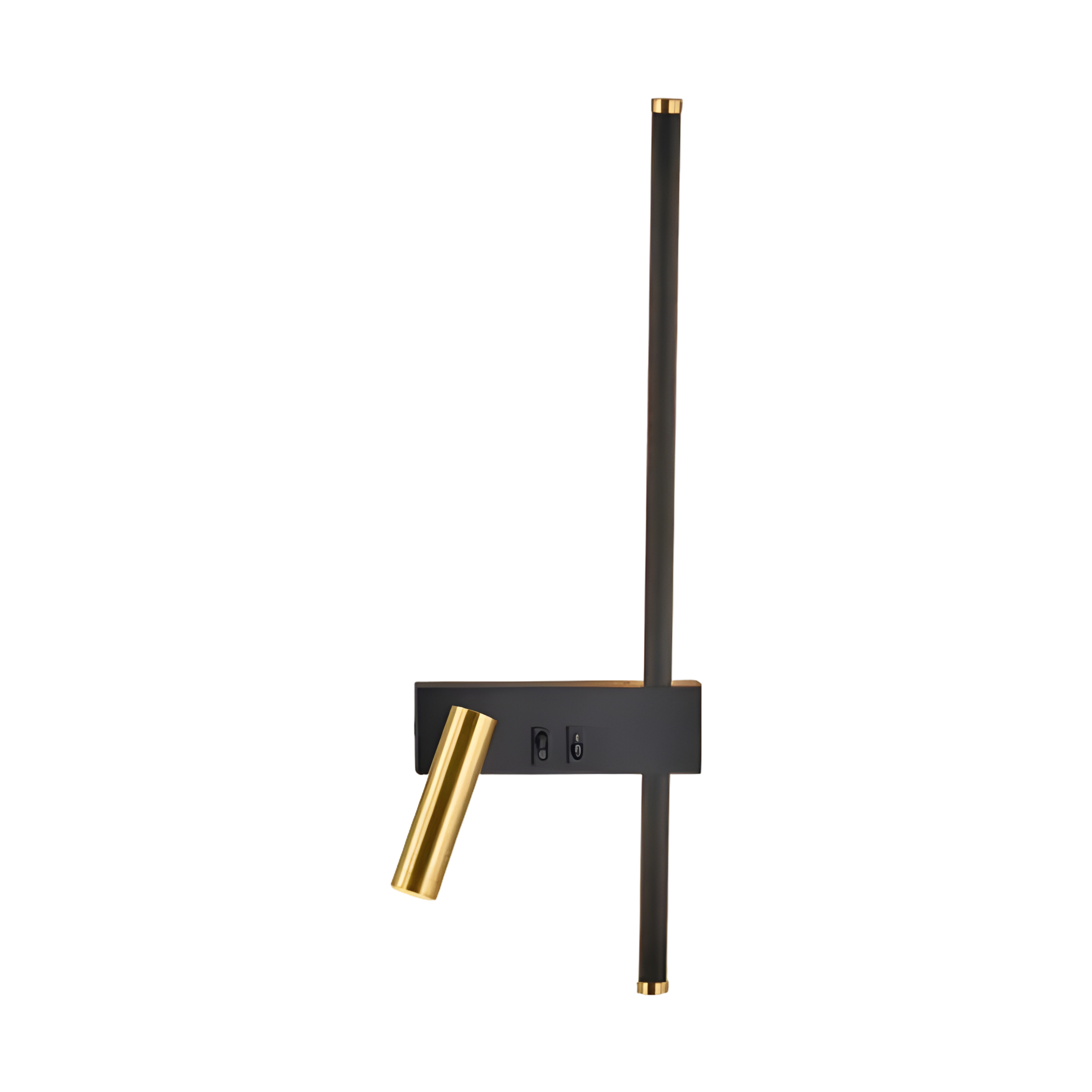 Wandlampe LED Schwarz Gold Mit Schalter Up Down Light | Restfield
